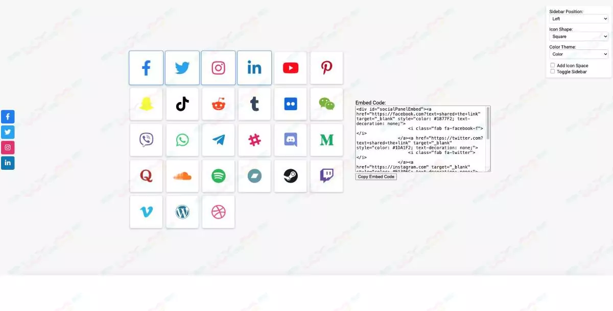 Social — social network icons